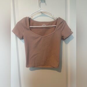 Hollister Women’s Size Small Brown/Pink Shirt.